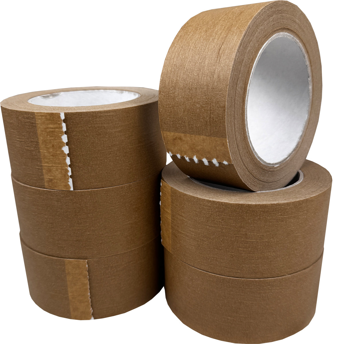 Papier Klebeband, Papier Packband in Braun - 55mm x 66m - 130 my - FSC-Mix