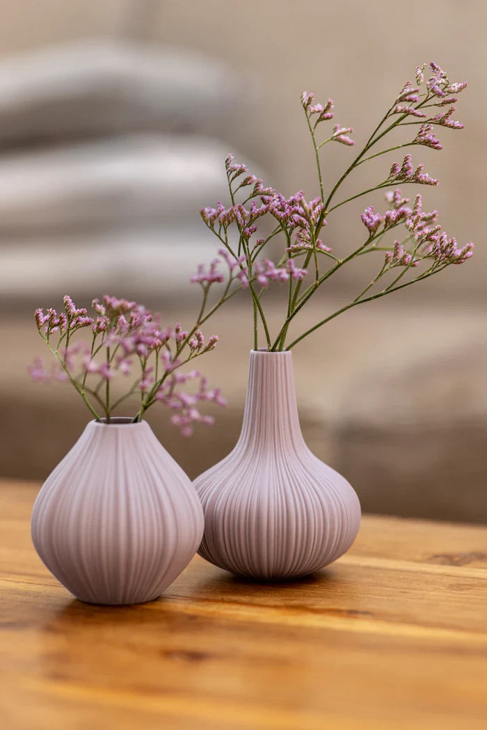 Vase VINTAGE rose aus Steinzeug – pastell & elegant | Tranquillo