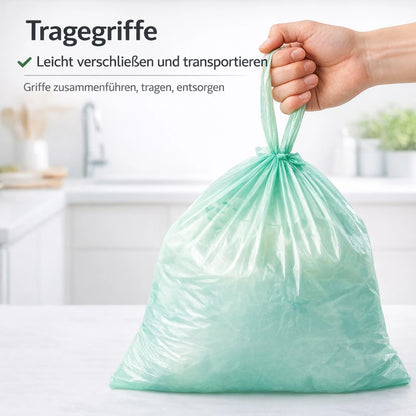 Müllsäcke mit Tragegriff 50L | Reißfest & Flüssigkeitsdicht