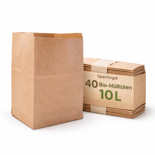 Bio Müllbeutel Papier 10l | 100% Plastikfreie Biotüten
