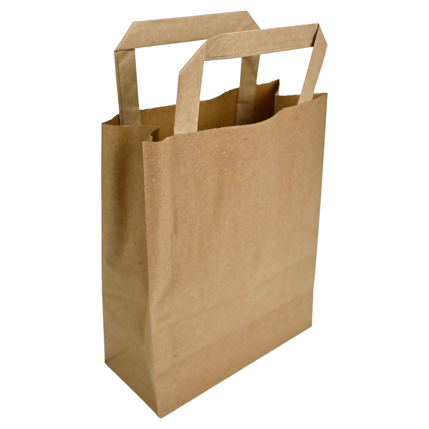 Papiertragetaschen Braun mit Henkel 18+8x22cm - FSC Kraftpapier Tüten