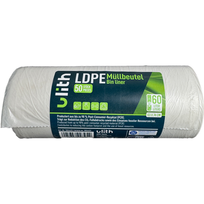 Müllbeutel 60L | bis zu 98% Recyceltes Material