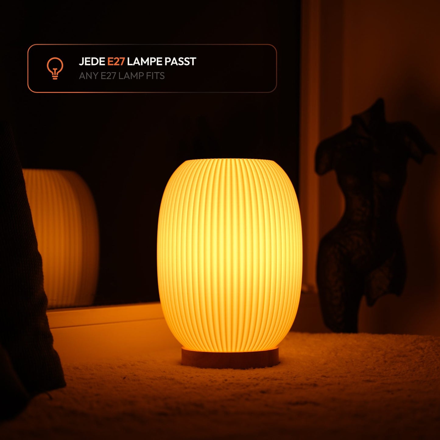 Boa Tischlampe – Handgemachtes 3D-Design aus Leipzig