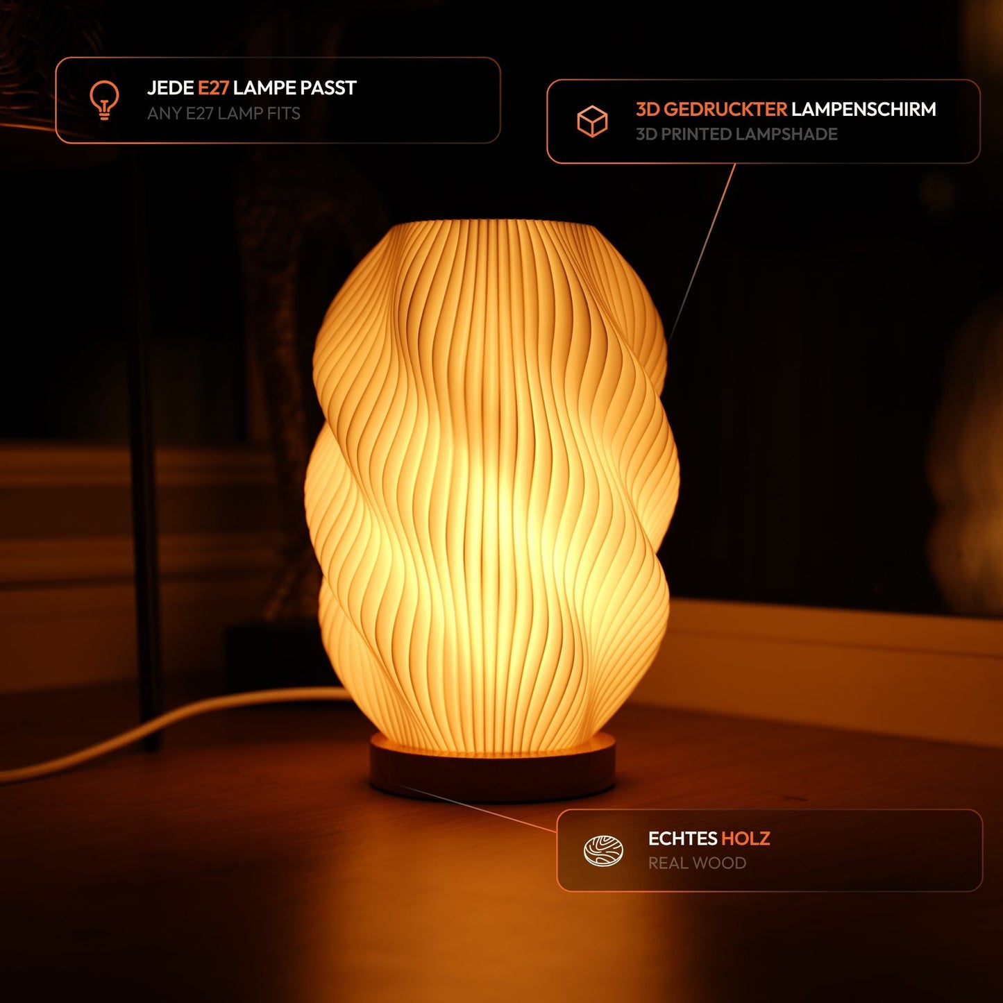 Twuro Tischlampe – Innovatives 3D-Design aus Leipzig
