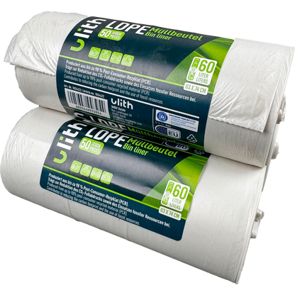 Müllbeutel 60L | bis zu 98% Recyceltes Material