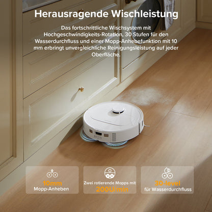 Roborock QV 35A Saugroboter Set (verbessert von Qrevo S) mit Multifunktionsdock (mit Staubsaugerbeutel*2 Stück)