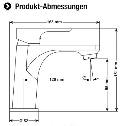 Cornat "NOIR ROUND" Waschtisch-Einhebelmischer (mattschwarz)