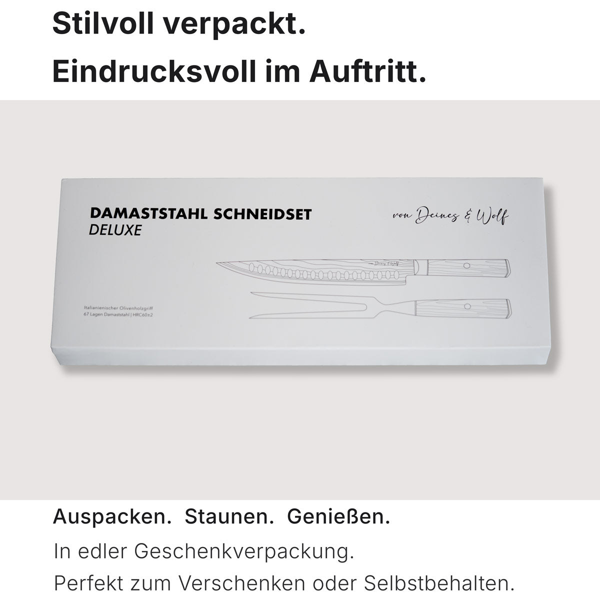 Damast Schneidset Deluxe