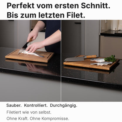 Damast-Santokumesser "Olive"