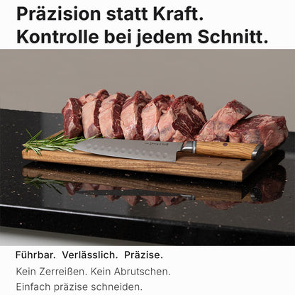 Damast-Santokumesser "Olive"