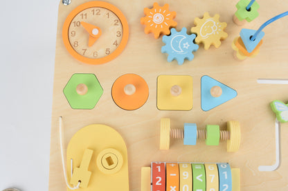 Montessori Beschäftigung Board - Lernspielzeug mit Tisch für Kinder ab 1 Jahr
