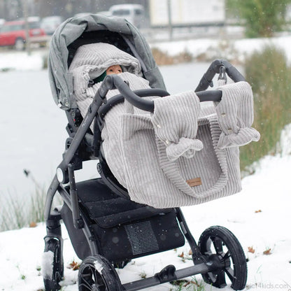Winterfußsack Cord – warm für Kinderwagen