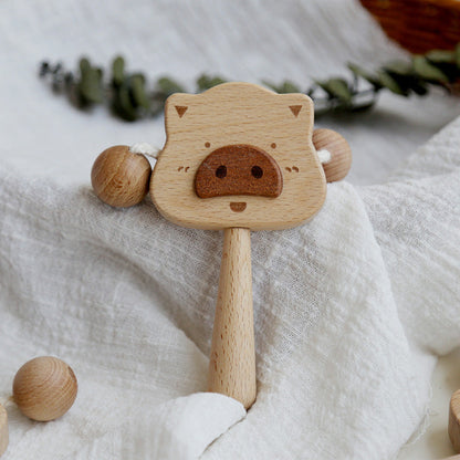 Beste Wünsche Baby Box - Geschenkbox – Rassel, Lern- & Greifspielzeug für Babys (8-in-1 Holzspielzeug)