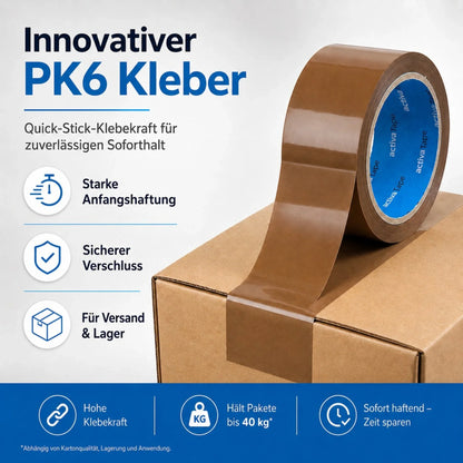 Paketklebeband Braun 48 mm x 66 m – PP Paketband