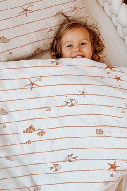"Kleine Seesterne" Premium Kinderbettwäsche