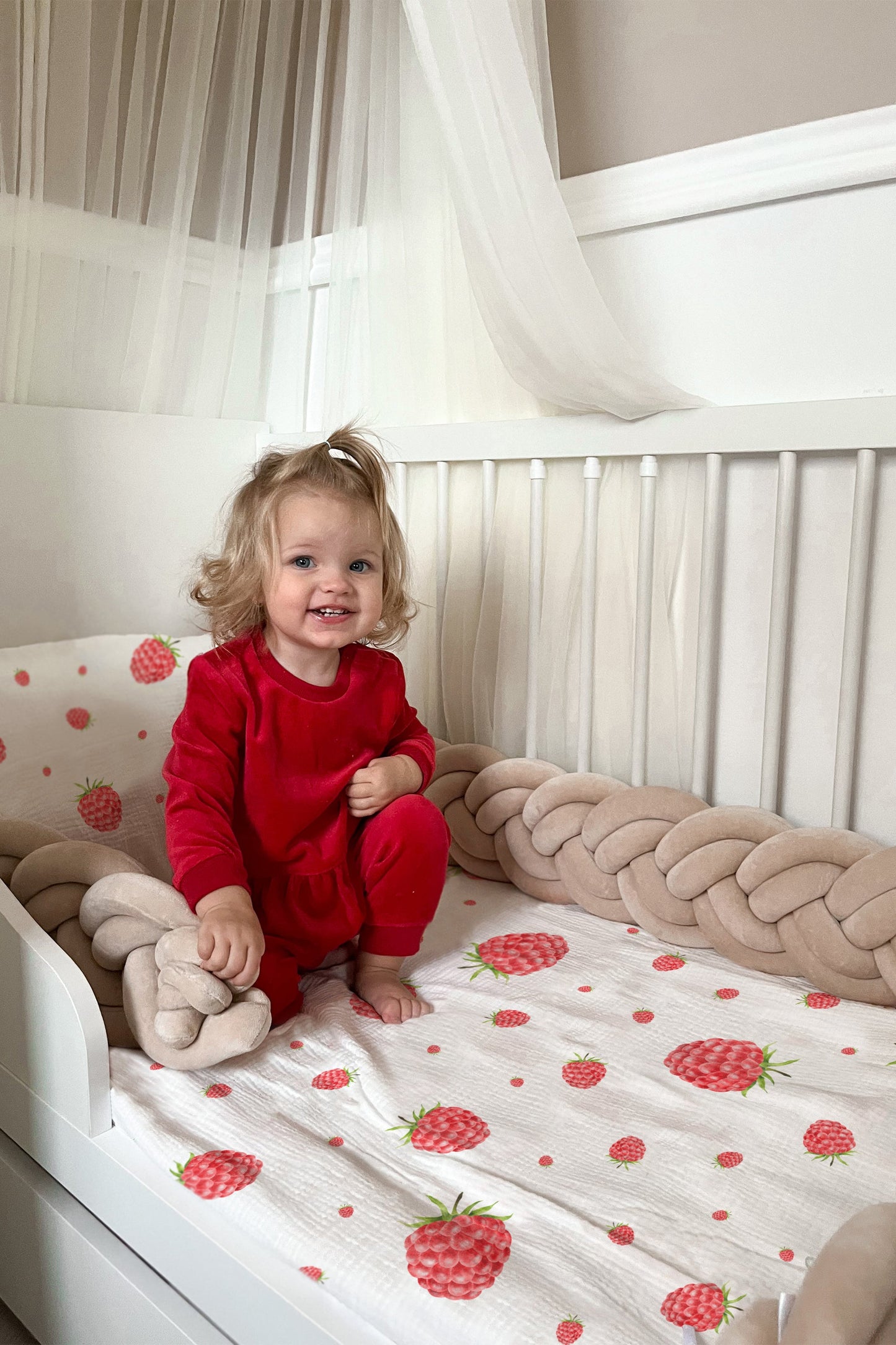 "Himbeeren" Premium Kinderbettwäsche