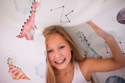 "Dino Galaxy" Premium Kinderbettwäsche