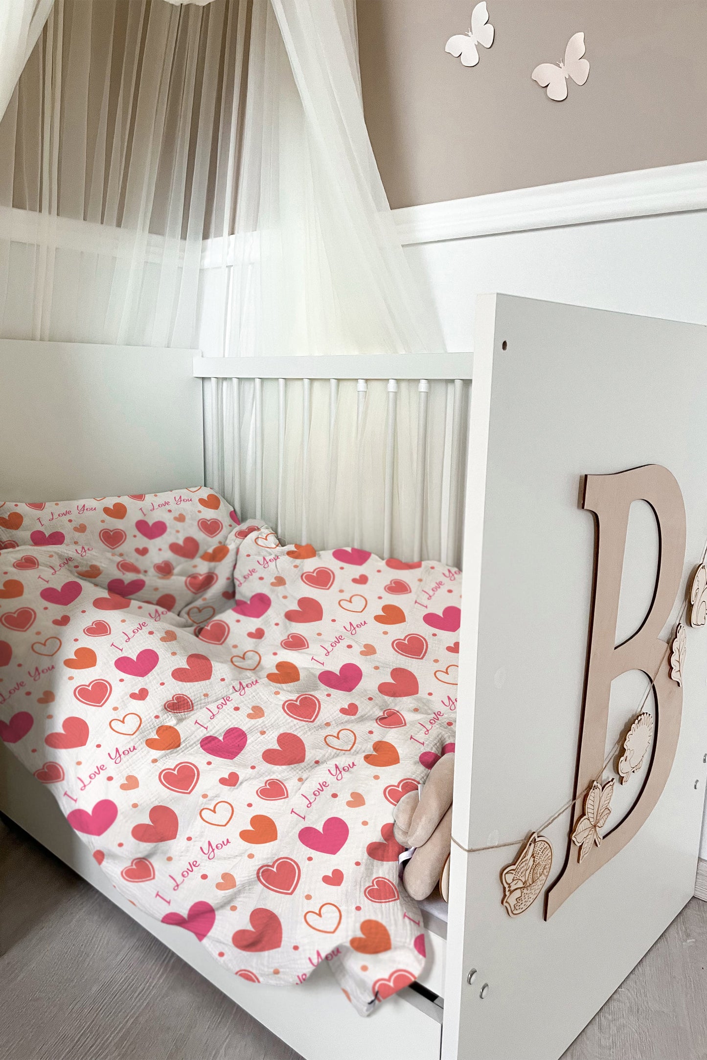 "I love you" Premium Kinderbettwäsche
