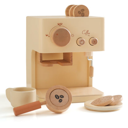 Holz-Kaffeemaschine Spielset – Kreatives Rollenspiel für kleine Baristas
