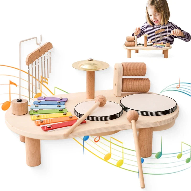 7-in-1-Babytrommel mit Tisch für Kinder - Musikalische Erziehung