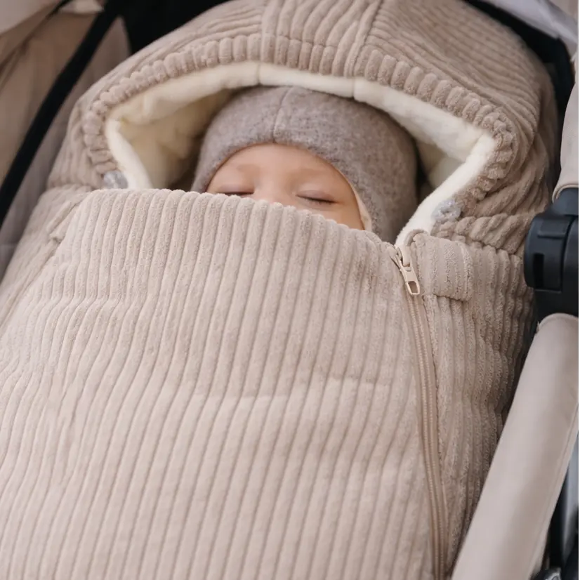 Winterfußsack Cord – warm für Kinderwagen