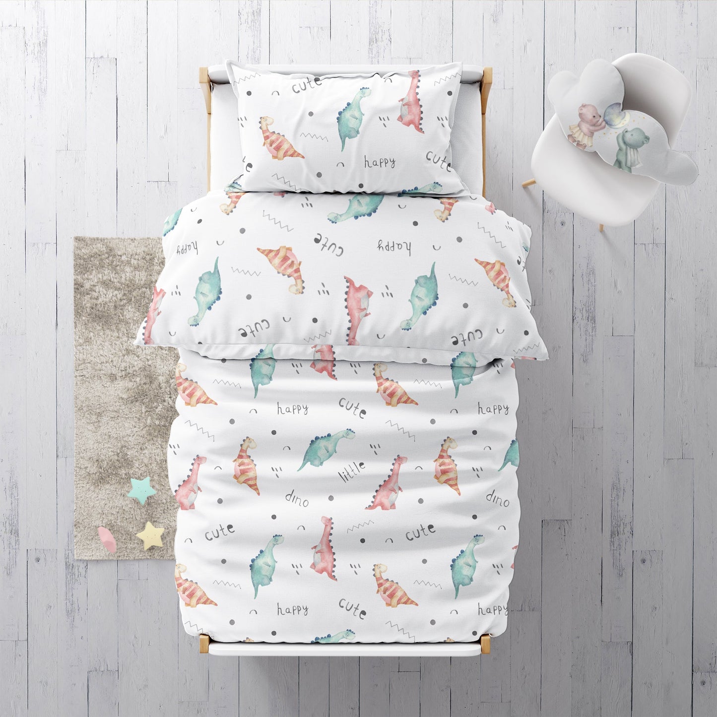 "Little Dino" Premium Kinderbettwäsche
