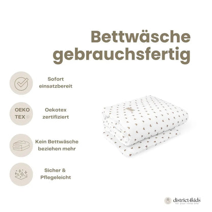 Bettwäsche Musselin Herzen – gebrauchsfertig & atmungsaktiv