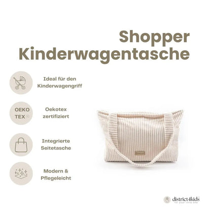 Mom Bag Cord – Shopper für den Kinderwagen