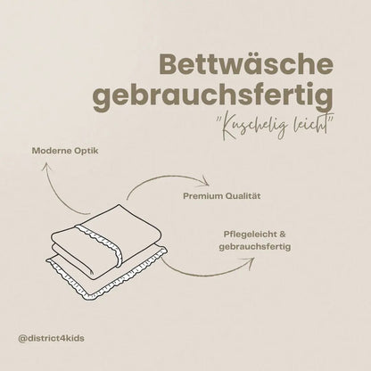Bettwäsche Musselin Herzen – gebrauchsfertig & atmungsaktiv