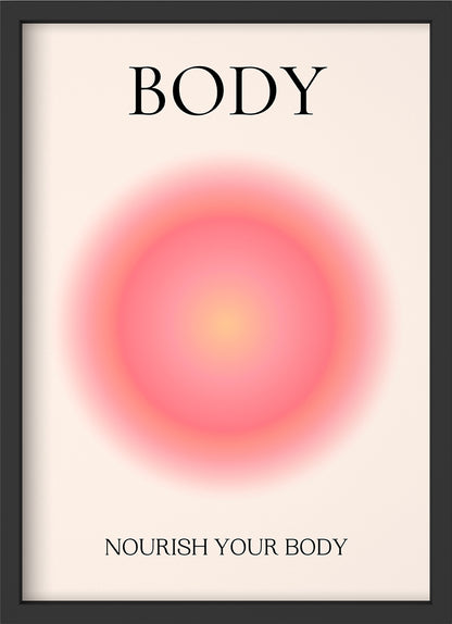 body - Poster mit Premium-Rahmen