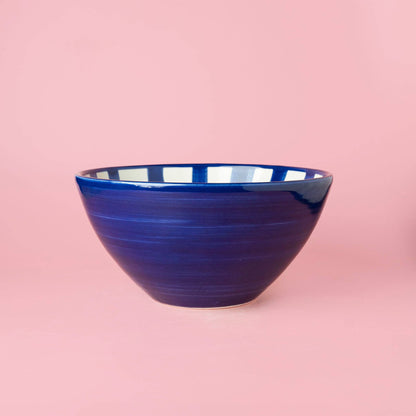 Handgefertigte Keramik-Servierschüssel Costa Azul – Blau & Weiß | Alfar Tierra Cocida