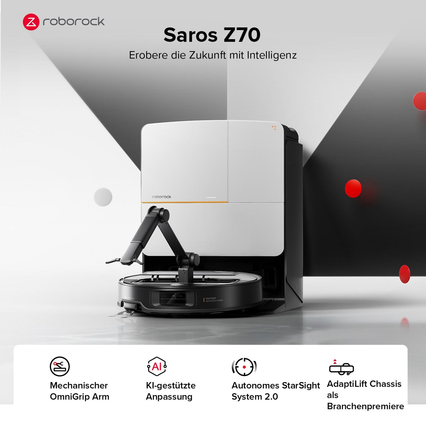Roborock Saros Z70 – Saugroboter mit OmniGrip™ Roboterarm