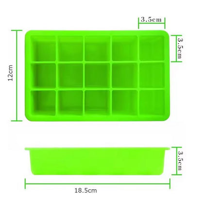 Eiswürfelform klassisch für 15 mittelgroße Würfel je 3,5x3,5x3cm