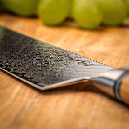 Damast-Santokumesser "Olive"