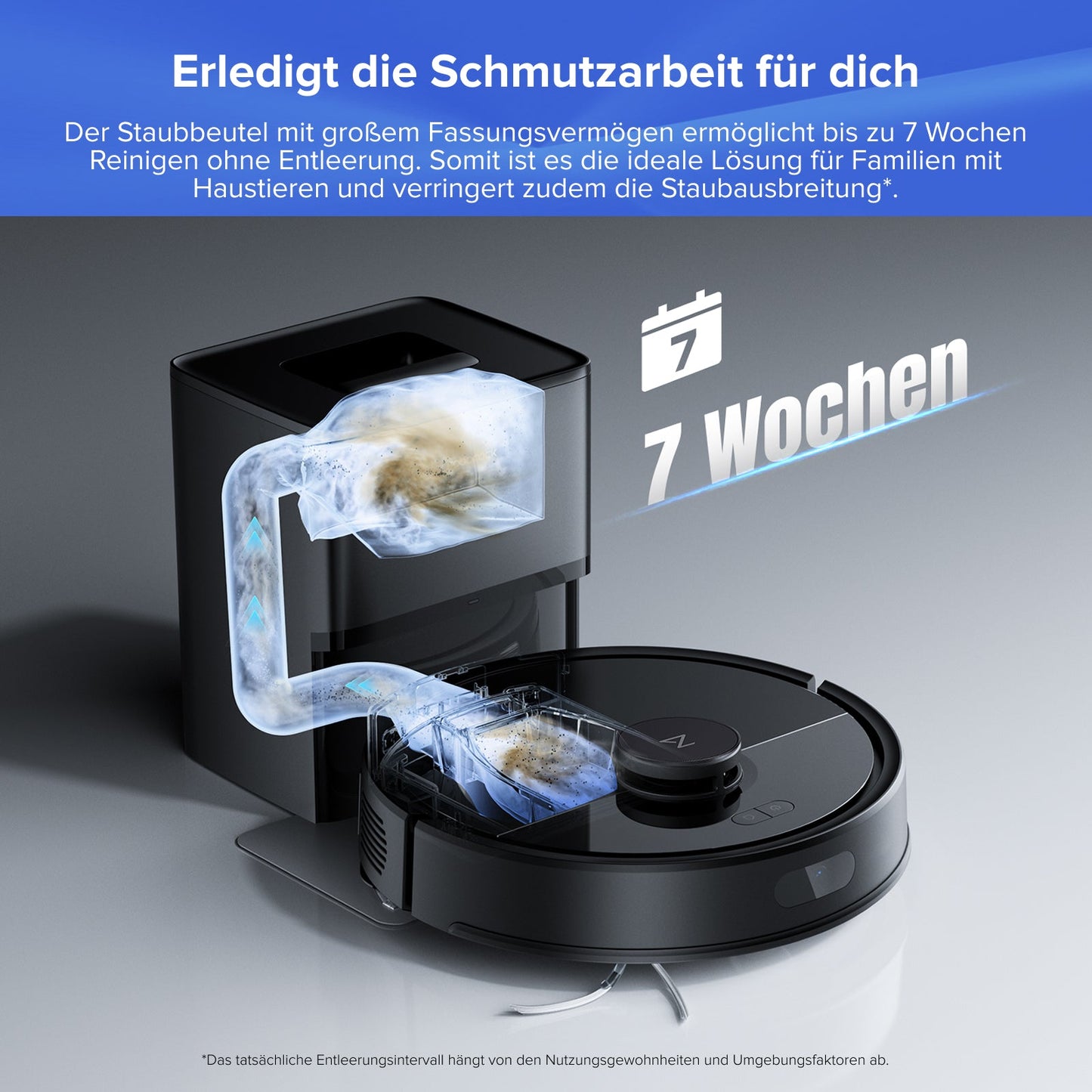 Roborock Q7 L5+ Set Saug- und Wischroboter mit Auto-Entleerungsstation mit zwei zusätzlichen Staubbeuteln