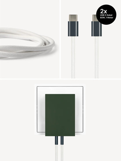USB-C Ladegerät 65W + 2x USB-C Kabel (Midnight)
