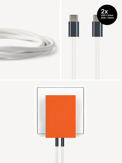 USB-C Ladegerät 65W + 2x USB-C Kabel (Midnight)