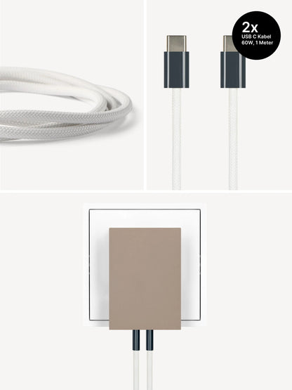 USB-C Ladegerät 65W + 2x USB-C Kabel (Midnight)