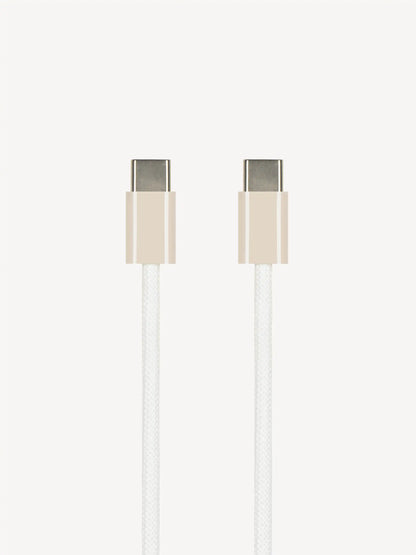 USB-C Kabel 60W gewebt | Farbe: Dune | Länge: 1m