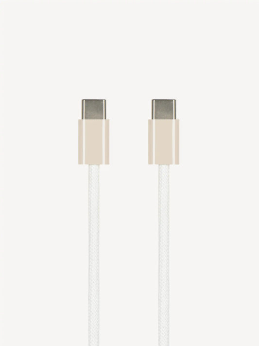 USB-C Kabel 60W gewebt | Farbe: Dune | Länge: 1m