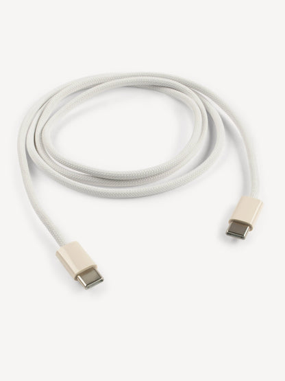 USB-C Kabel 60W gewebt | Farbe: Dune | Länge: 1m