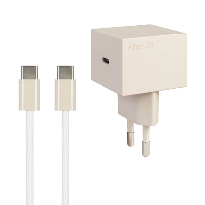 USB-C Ladegerät 35W + USB-C Kabel (Dune)