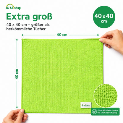 Sperling® Mikrofasertücher in Blau & Grün – 40 x 40 cm