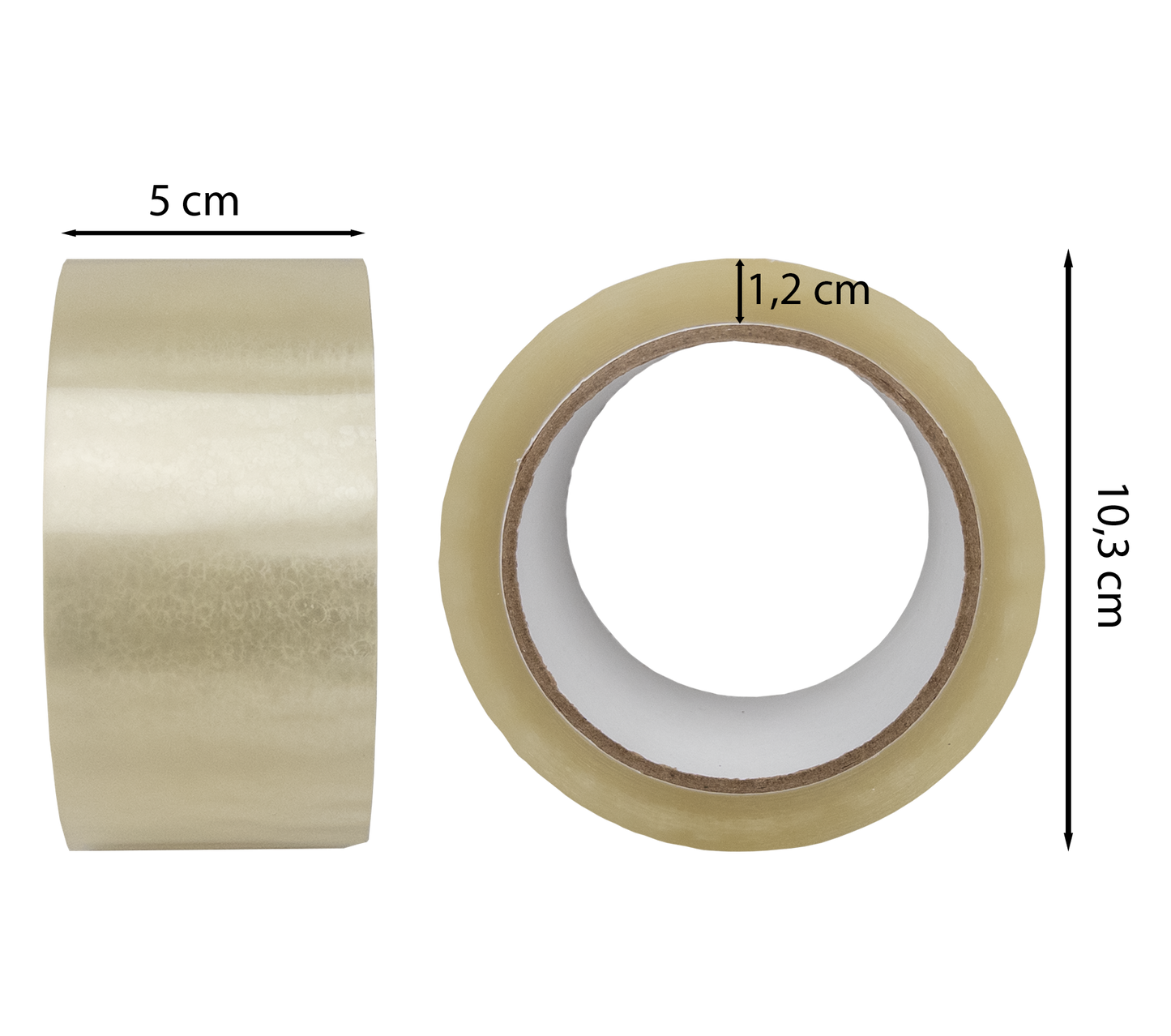 Transparentes Klebeband - Leise abrollend - 50mm x 66m - ca. 50µm