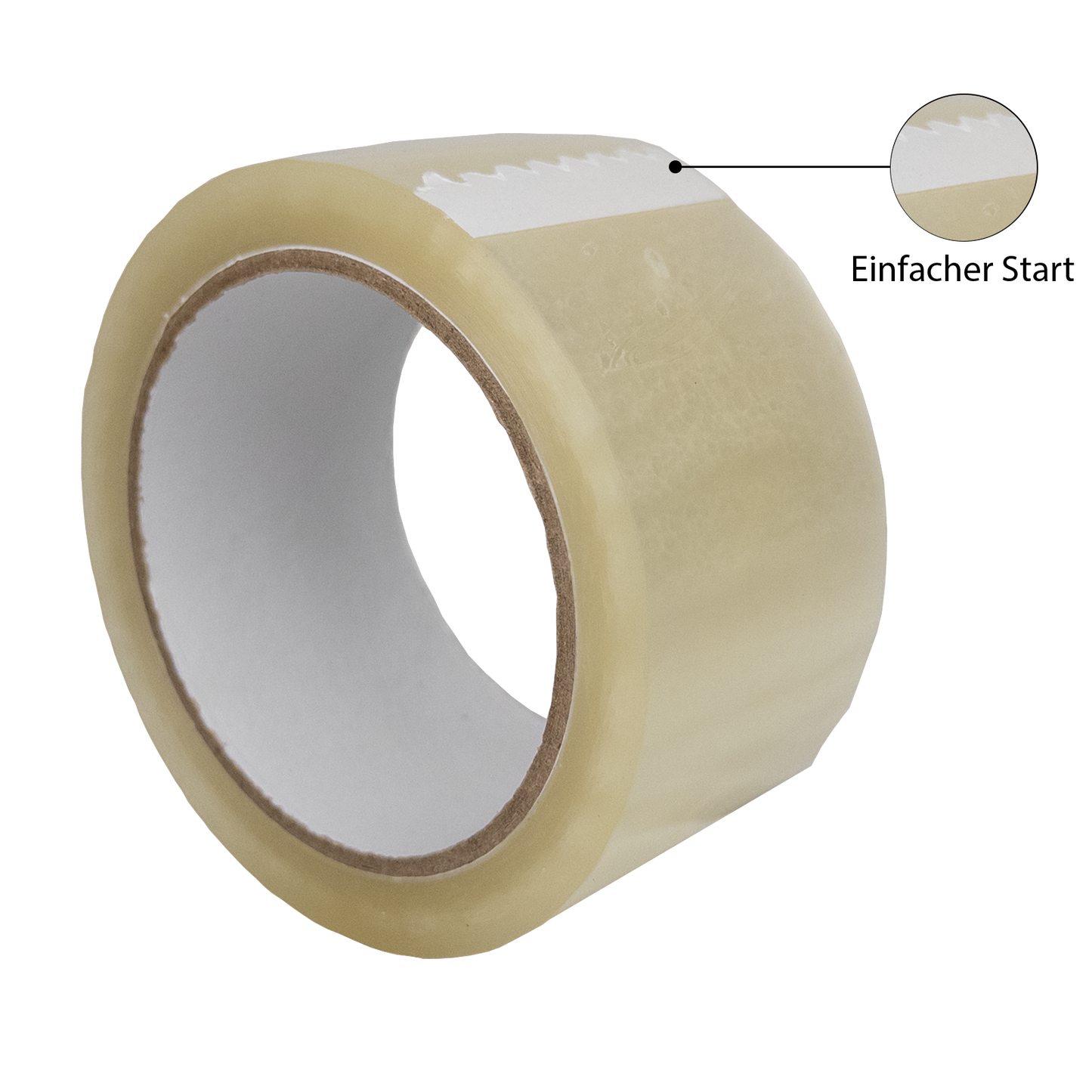 Transparentes Klebeband - Leise abrollend - 50mm x 66m - ca. 50µm